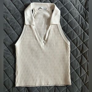 Zara Cream Sleeveless Top
